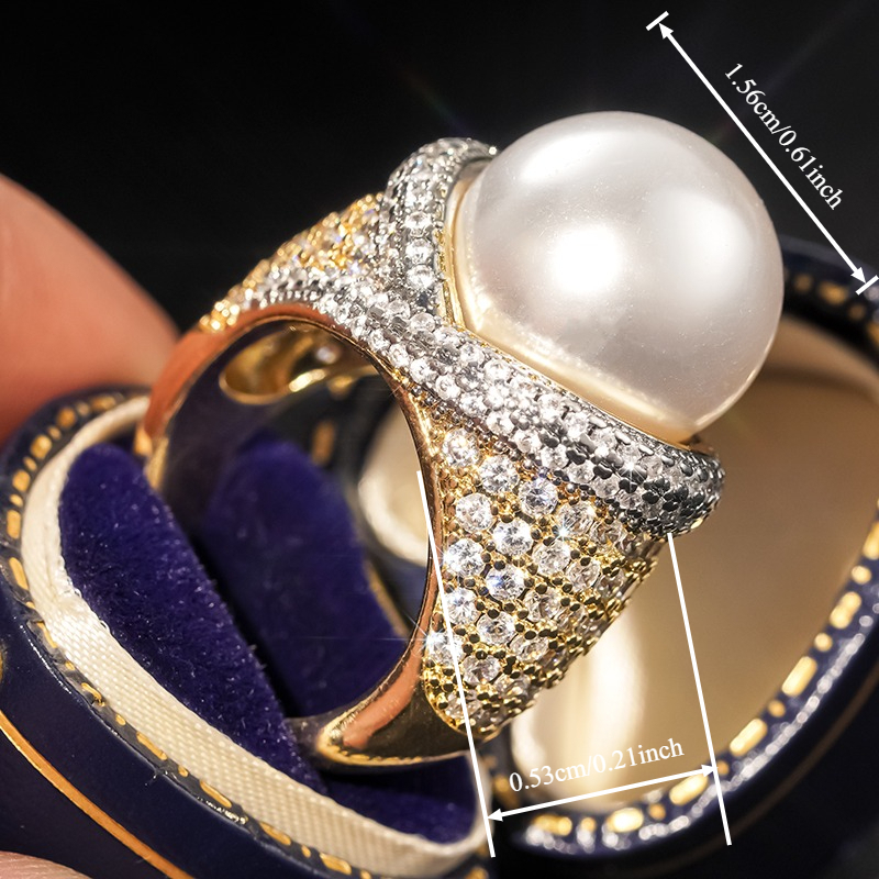 Women's Exquisite Elegant Sparkling Full Inlay Synthetic Zirconia Ring